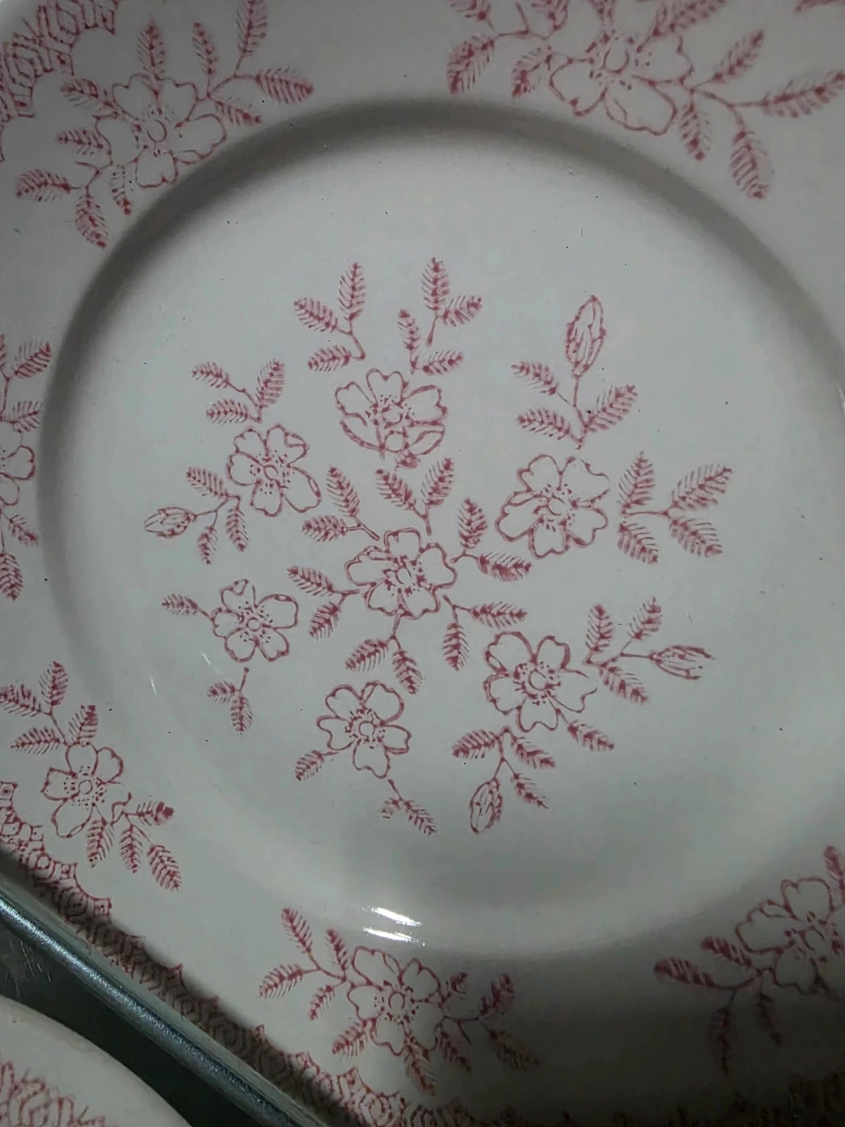 5 pink and white dessert plates CMS – photo 3